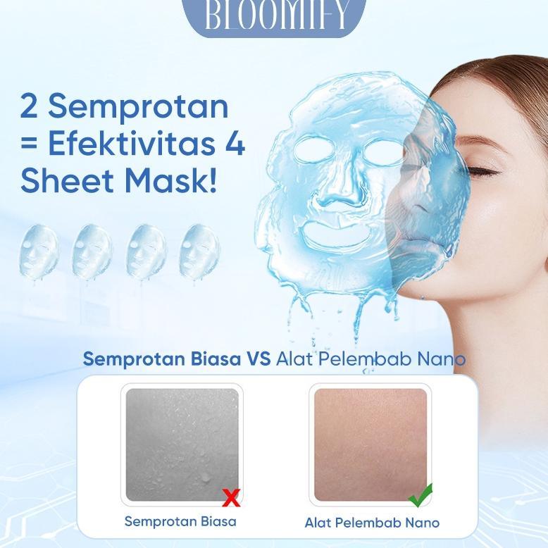 HOT PRODUCT BLOOMIFY Semprot Wajah Nano/Face Mist Nano/Spray Wajah Melembapkan/Face Spray Hydrating/