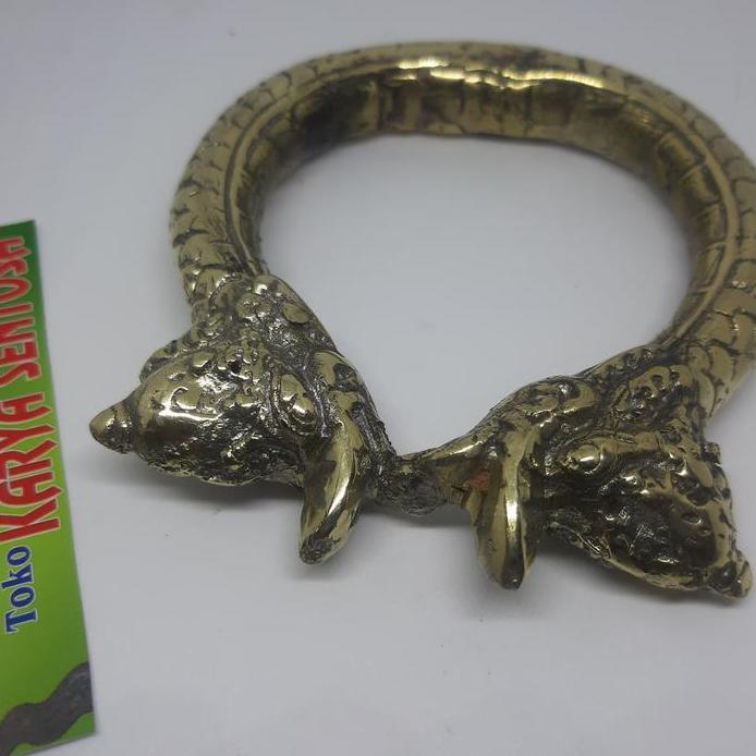 Barang Antik Gelang Nogo Temanten kuningan Besar Istmewa