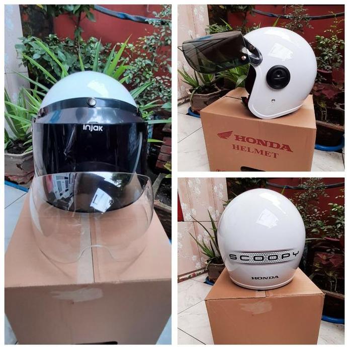 Helm scoopy + kaca flat free ++