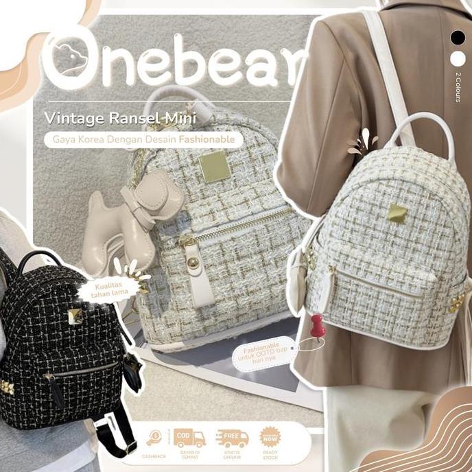 NANDINEKAYA - ONEBEAR RANSEL MINI IMPORT TAS IMPORT KOREA RANSEL TAS RANSEL MINI WANITA IMPORT FASHI