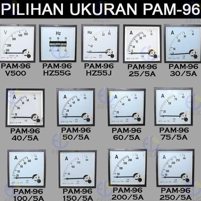 ASTAROL EELIC PAM-96 Panel AC Ampere Meter Analog Program 96 Class Standart 1,5 Pilihan Ampere 25A/3