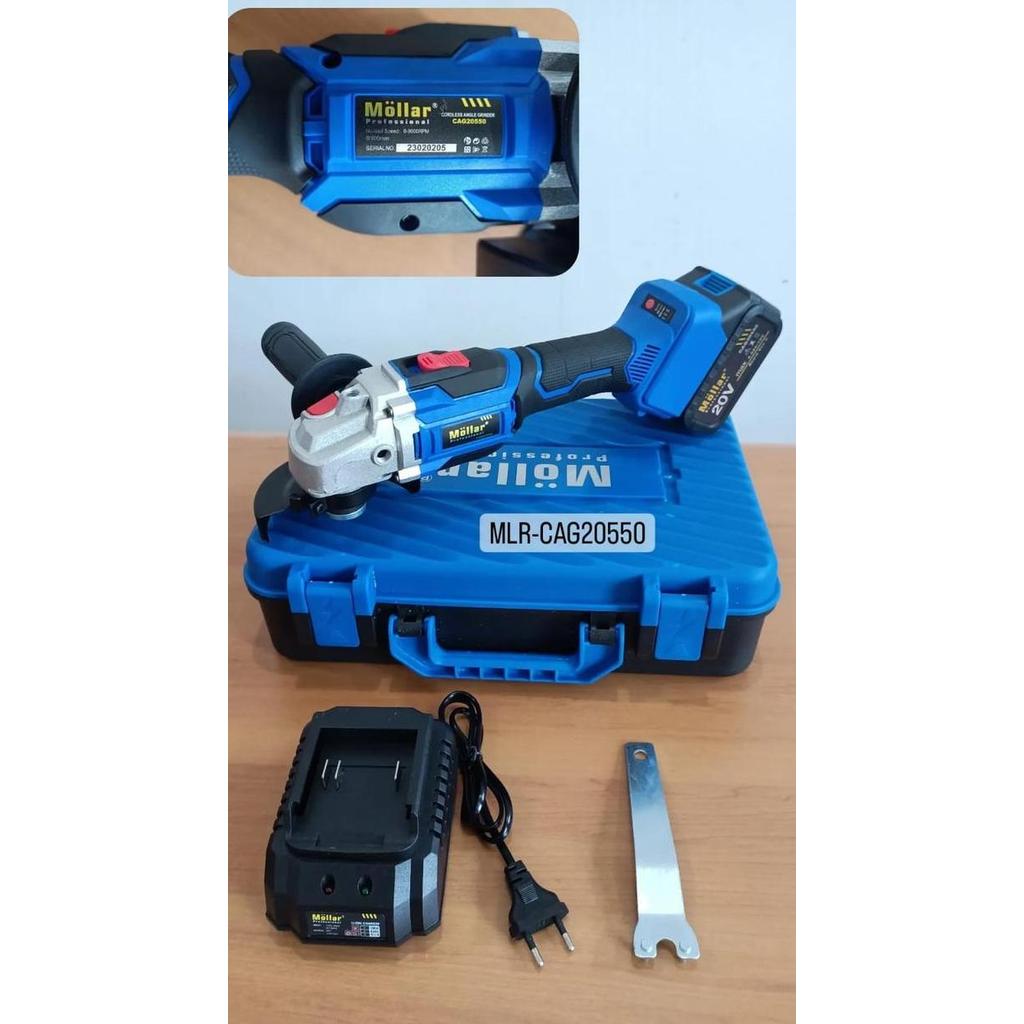 IYLBISC MOLLAR CAG20550 Cordless Grinder 4inch mesin Gerinda Baterai Brushless