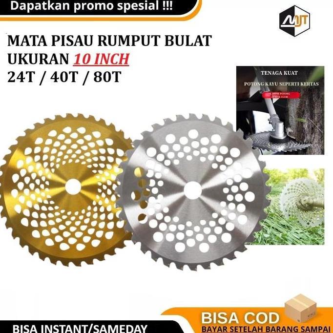 IYLBISC Mata Potong Rumput Bulat Stainless 24T 40T 80T Circular Saw Blade Grass Cutting Blade 10Inch
