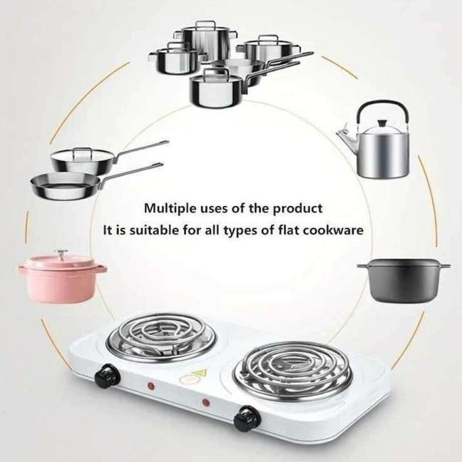 Kompor Listrik Portable 2 Tungku Hemat Listrik Multifungsi