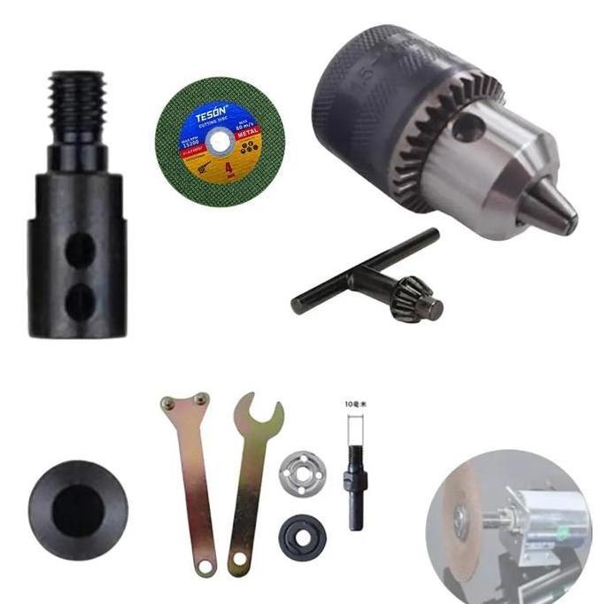 IYLBISC Teson Adaptor Kepala Bor Chuck Mesin Jahit Jait Arbor 6mm Konektor Mandrel Gerinda M8 M108 7