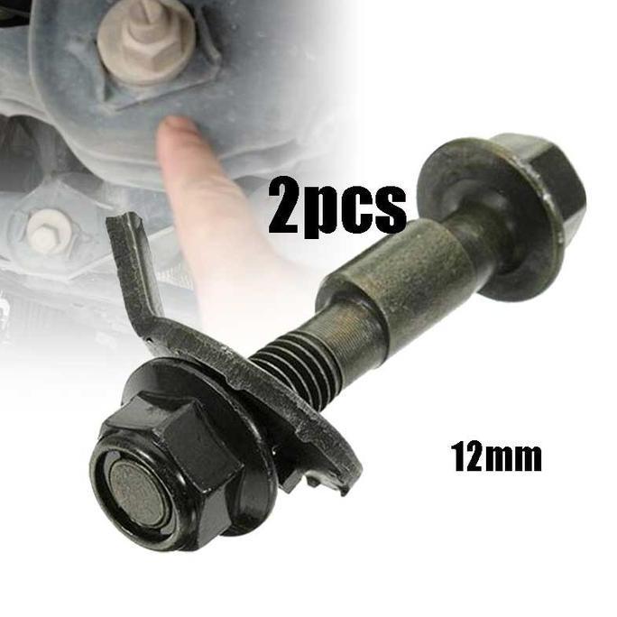 LOGPEF [1 Set 2 Pcs] Batang Baut Chamber /Baut Spooring Whee/Nut Baut Chamber Spooring /Ukuran 12mm 