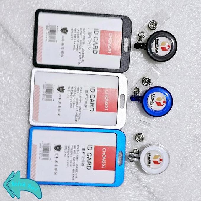 Tempat Kartu Id Card Aluminium Plus Yoyo Logo Bawaslu