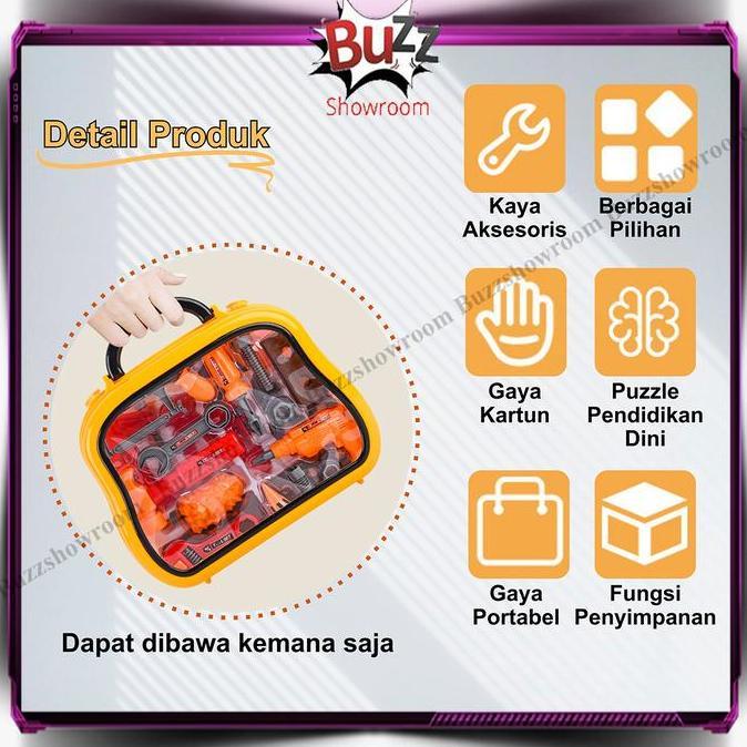 ToolBox Tools set toys mainan alat perkakas obeng Engineering Tool Box