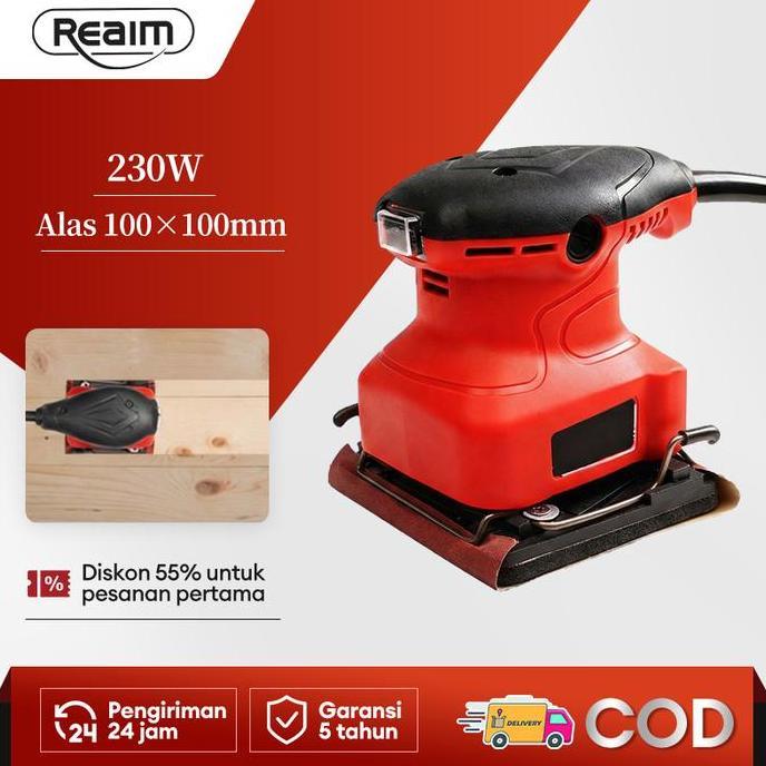 SISIMANG_BENANG - REAIM MESIN AMPLAS KAYU 230W LISTRIK MOTOR TEMBAGA 10400RPM ELECTRIC SANDER ALAT A