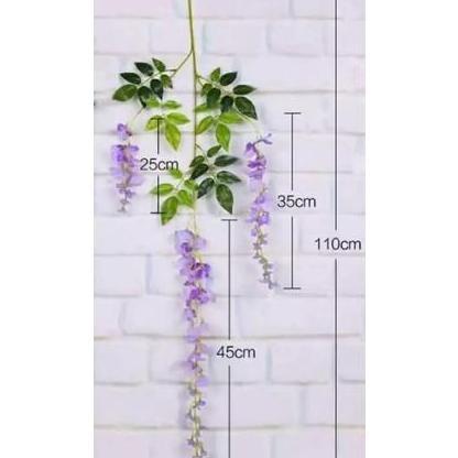 Wisteria Artificial - Bunga Dekorasi Pesta - Wisteria Plastik - Bunga Artificial Dekorasi - Hiasan P