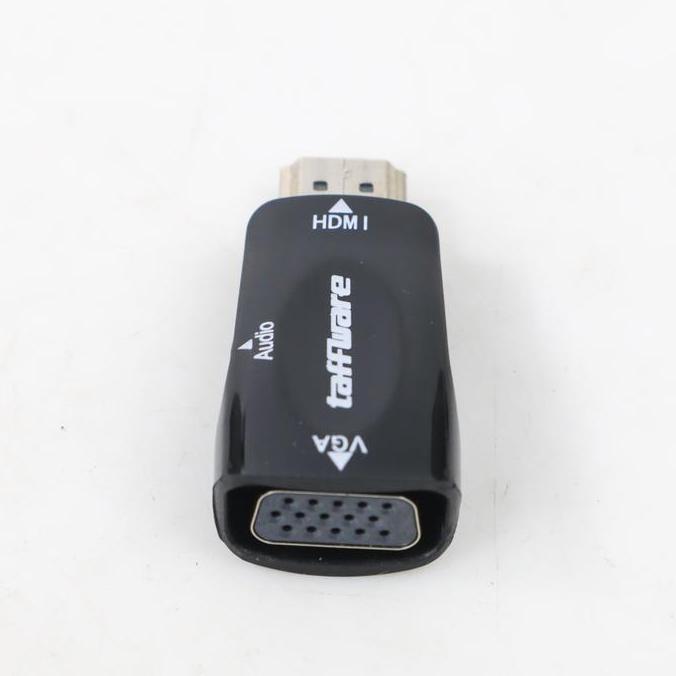 Yevaseni_ - Adaptor Konverter Hdmi Male To Vga Female Full Hd Dengan Output Audio Aux 3.5Mm
