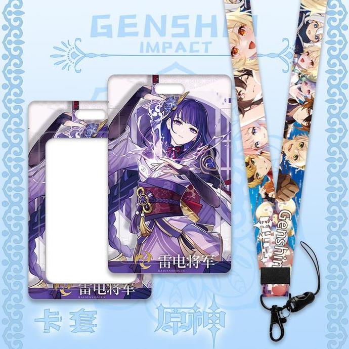Genshin Card holder Lanyard Kalung Nama Xiao Yoimiya Hutao Kazuha