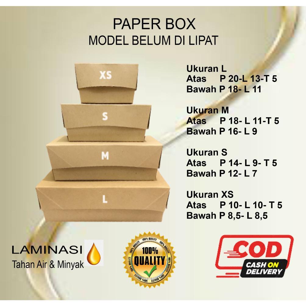 Lunch Box ( ISI 100 PCS ) Dus Kemasan Makanan Kekinian Wadah Tempat Nasi Ayam