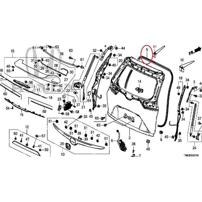 Karet Pintu Bagasi CRV TURBO 2018-2021up Original