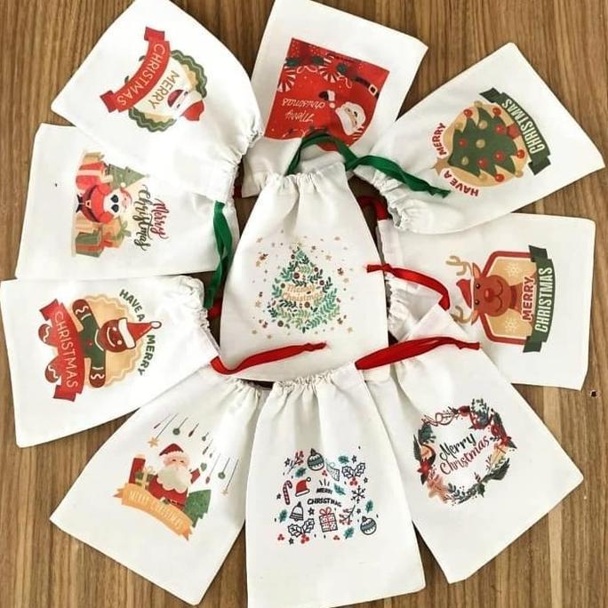 Hampers / Souvenir Natal Christmas / Pouch Serut / Tas Kain Natal Xmas