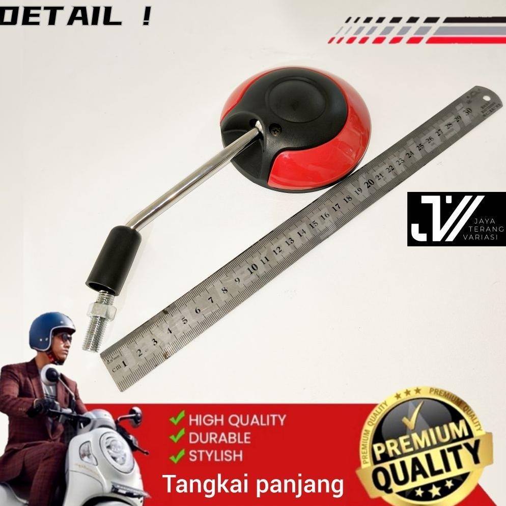 Free Ongkir Kaca Spion Motor Honda Scoopy Tangkai Panjang Chrome Original Kaca Cembung
