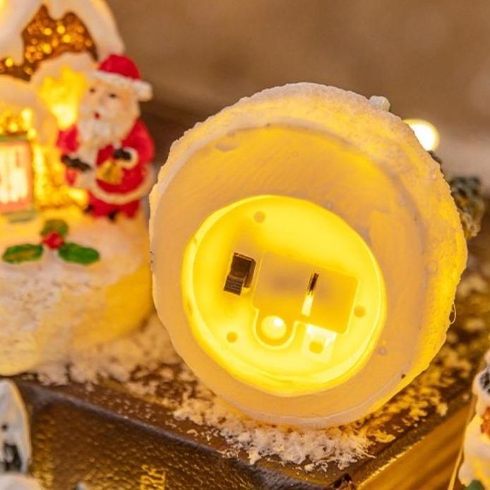 VinnatsuHiasan Dekorasi Natal LED Rumah House Ornamen Christmas Aksesoris Xmas / Miniatur Rumah Lamp