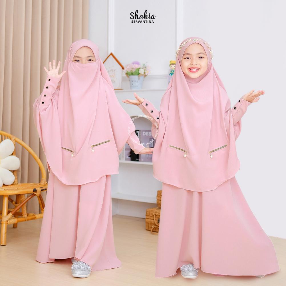 New Shahia Servantina - Lathifa Set Fk Instan Anak Perempuan Gamis Syari Anak