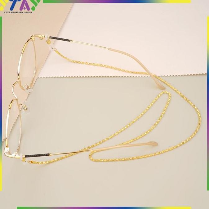 TENNIME Tali Kacamata Titanium Anti Karat Rantai Fashion Multifungsi untuk Kacamata & Masker Harian