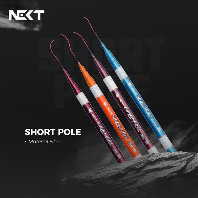 Joran Tegek NEXT Short Pole Fiber Ultralight Compact Rod Ringan & Kuat