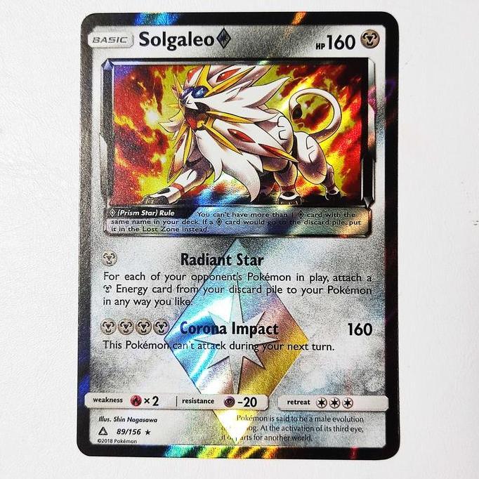 New Solgaleo Prism Star 89/156 - S&M Ultra Prism Holo Pokemon Card TCG