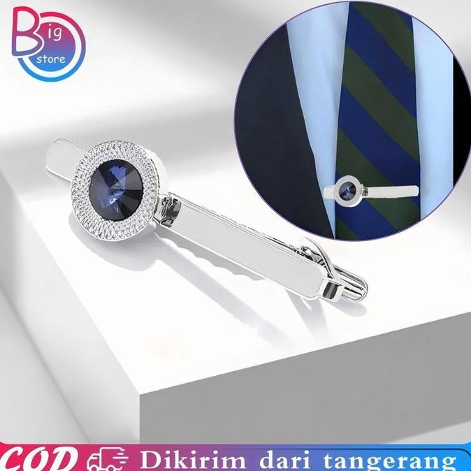URB Jepit Dasi Pria Premium Kristal Tie Clip Dasi Penjepit Dasi Tie Clip Trendy Klip Dasi Jepitan Da