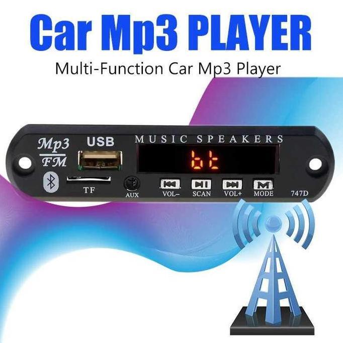VIRYEOU Modul Tape Audio Mobil FM MP3 USB Bluetooth Wireless Receiver