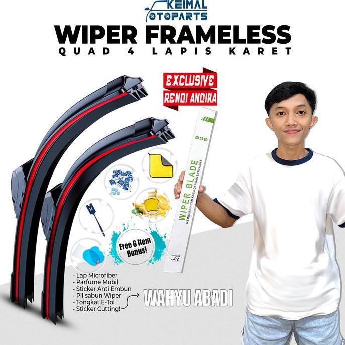 [EXCLUSIVE RENDI ANDIKA] Wiper Quad 4 Lapis Karet Free Sticker Cutting Wahyu Abadi 5 Bonus Item Univ