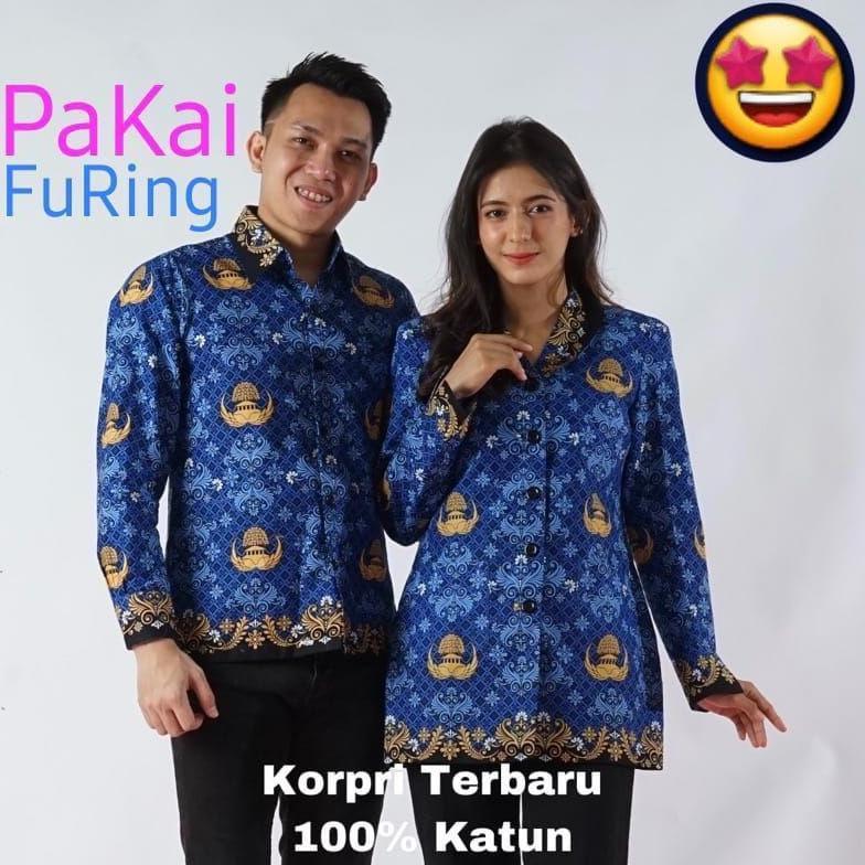 Tahan Lama Seragam Korpri Terbaru 2026 Kerah Hitam Full Furing // Seragam Korpri Pria Dan Wanita Ter