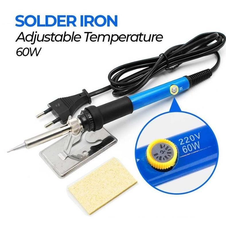 Promo Paket Komplit Solder Listrik Otomatis 60 Watt dengan 5 pcs Ujung Solder Kecil dan Pengaturan S
