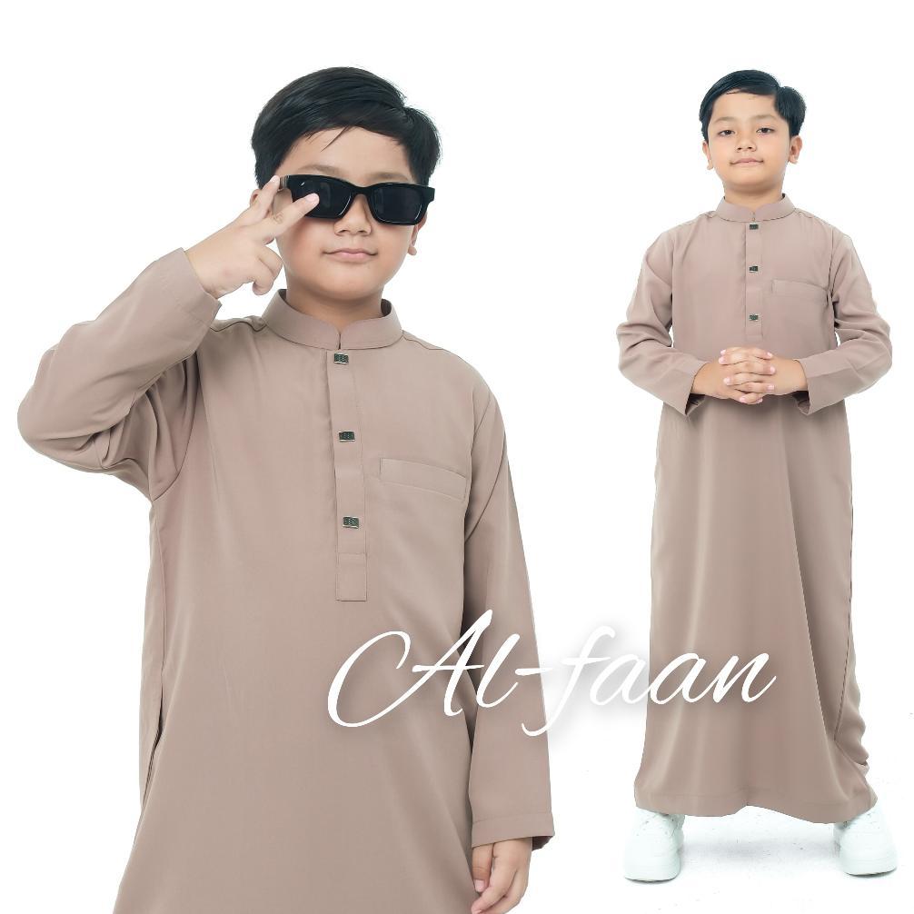 Premium Jubah Anak Pria Jubah Remaja Gamis Anak Jubah Muslim Pria Panjang Hitam Katun Robes