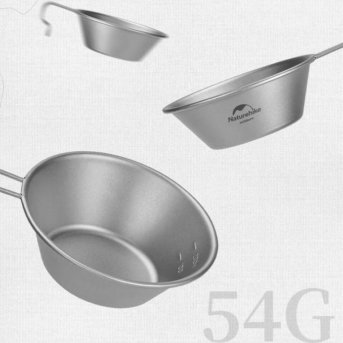 (Ready) Mangkuk / Panci / Gelas Titanium Camping Naturehike Nh21Cj010