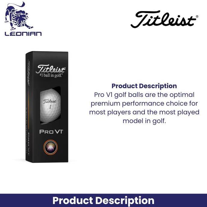 Bola Golf Titleist Pro V1 Golf Balls ICA
