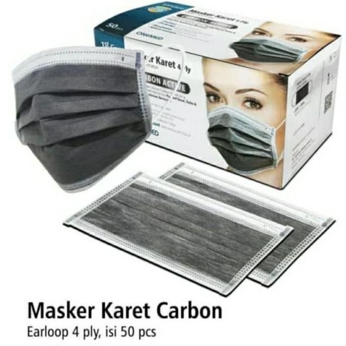 Masker Carbon Active 4 Ply | Masker Karbon 4 Ply | Masker Medis