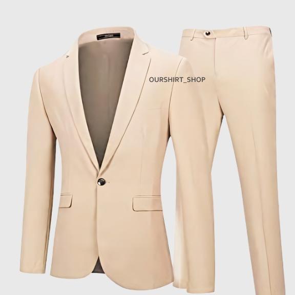 Free Ongkir Setelan Jas Celana Cream Pria Formal / Jas Nikah / Jas Wisuda / Jas Kantor