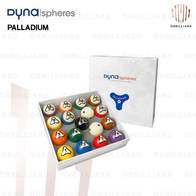 NEW Belgium DYNAspheres Palladium Billiard Ball Set 57.2mm Bola Billiard Meja 7 8 9 ft Feet 2 1/4" D