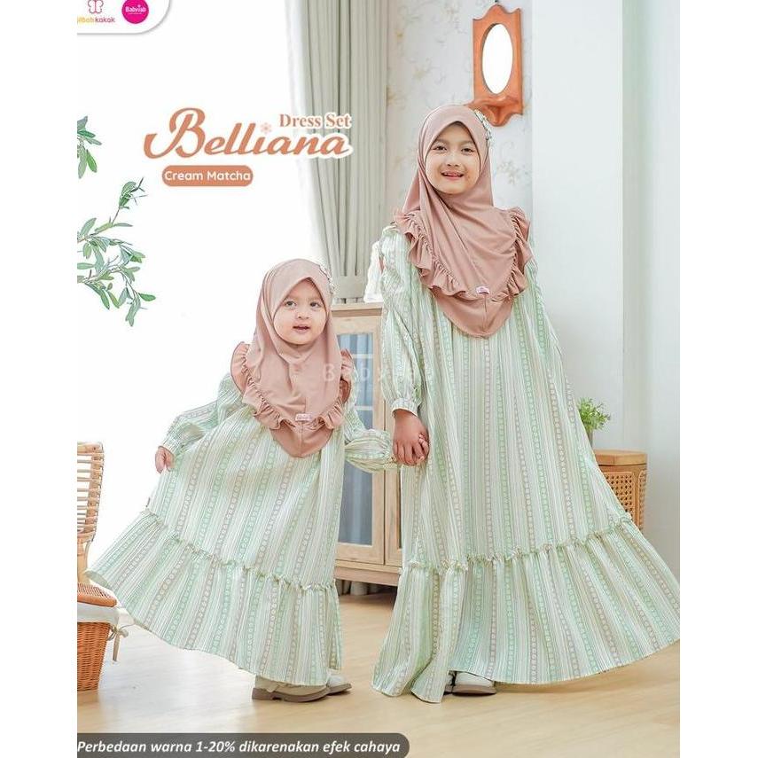 Babyjab Gamis Anak Gamis Set Belliana Dress 6 Bulan - 12 Tahun