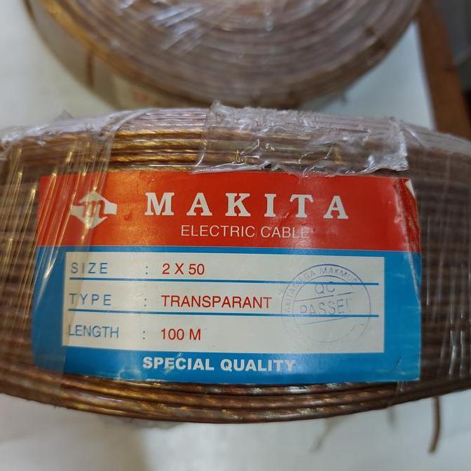 Makita kabel monster kabel transparan kabel speaker 2X50 tembaga murni