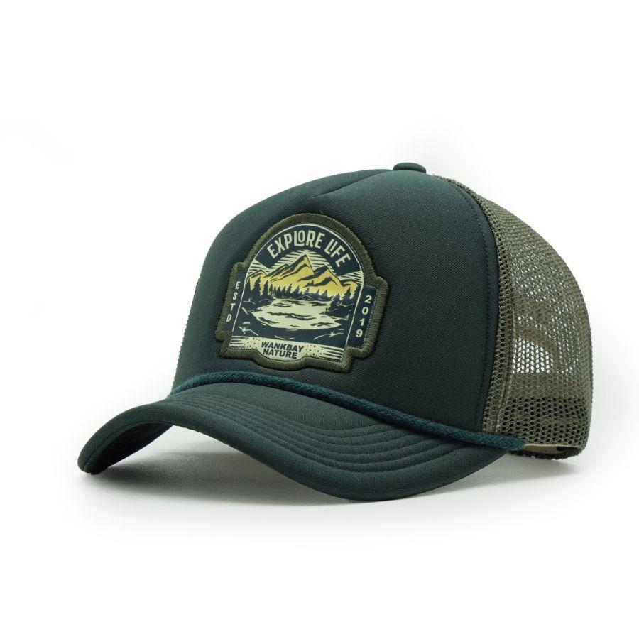 NEW Wankbay Trucker Hat Plastisol Explore Life Full Green [terbaik][terlaris]