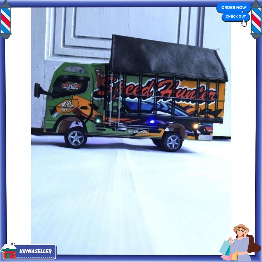 Miniatur Truk Oleng Kayu Full Lampu Kelip Harga Murah Dijamin Bagus