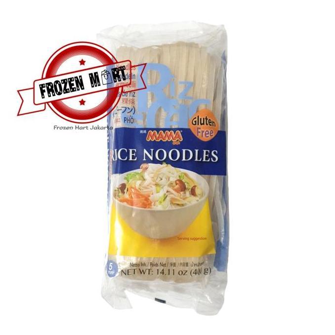Whynot- Mama Rice Noodles Gluten Free / Kwetiaw Kering Tanpa Gluten 5 Mm 400Gr