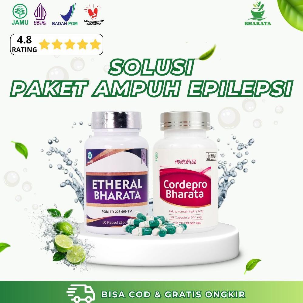 Paket Ampuh Obat Herbal Epilepsi Kejang Ayan & Saraf Etheral Cordepro Bharata Original