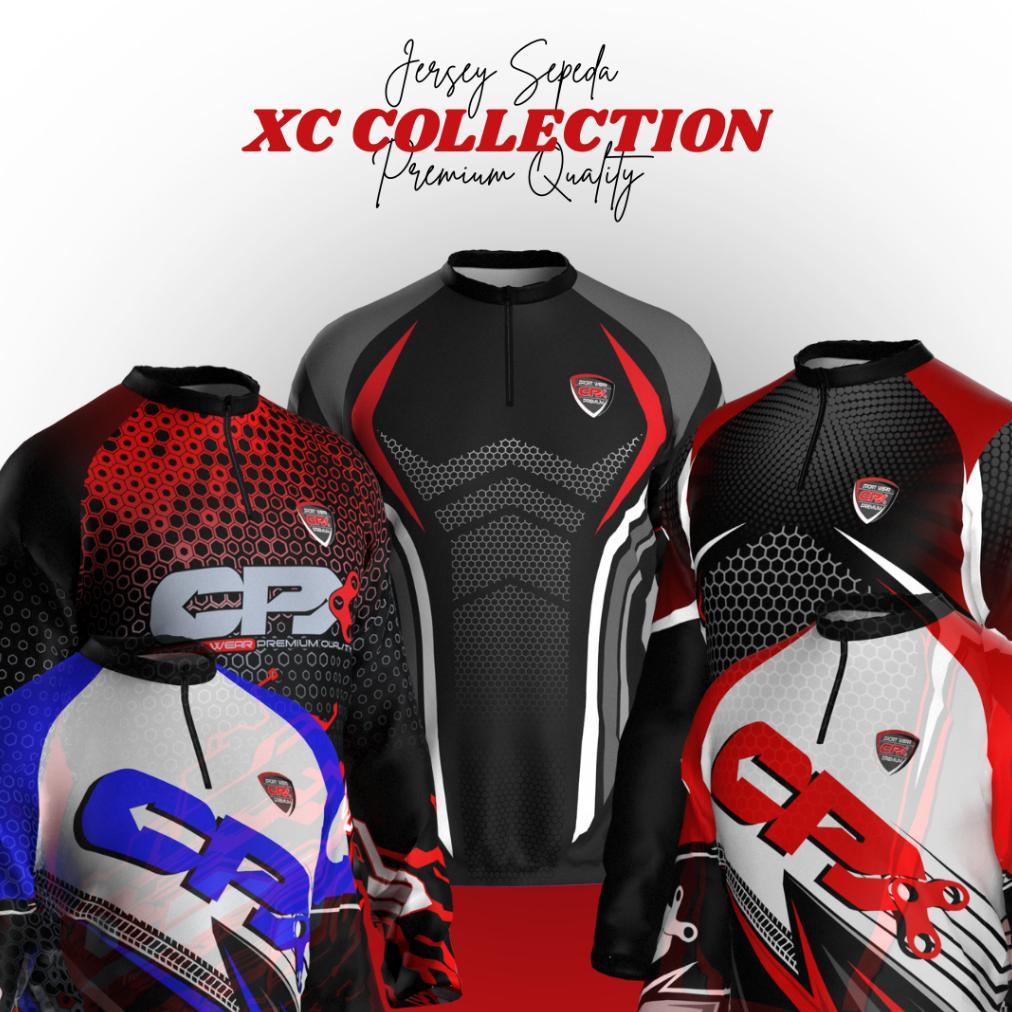 BIG SALE CPX Baju Kaos Jersey Sepeda Mtb Kaos Gowes Pria Wanita Lengan Panjang Full Printing Origina