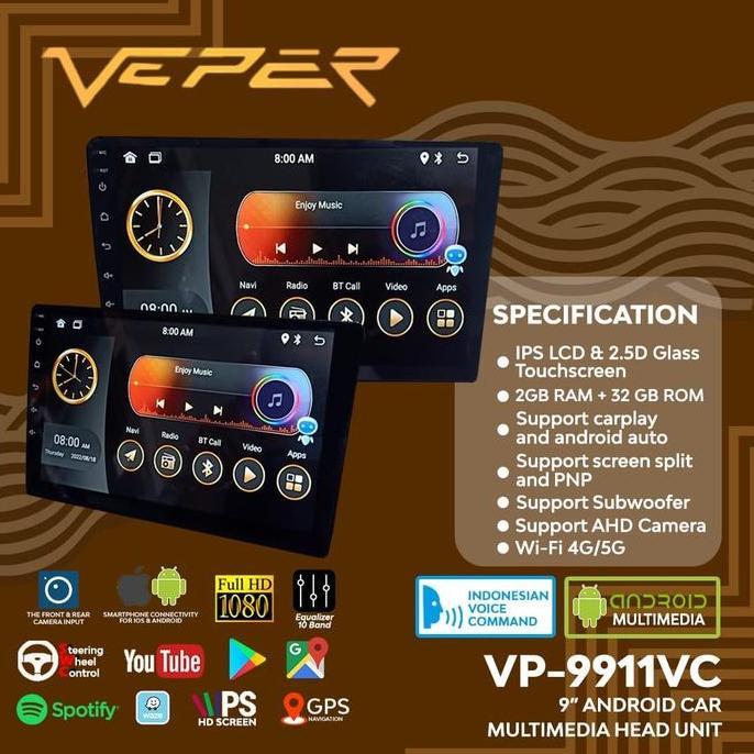 Headunit Android 9 Inch Veper VP-9911 VC Carplay - Dinasti Audio