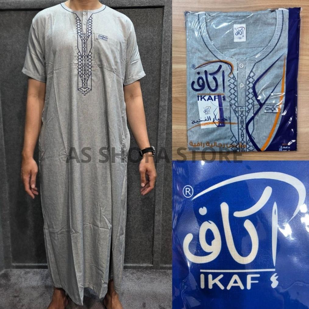 CUCI GUDANG JUBAH IKAF GAMIS IKAF PRIA SAUDI DEWASA KATUN LENGAN PENDEK ORIGINAL