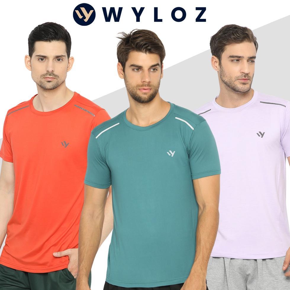 NEW DEALS WYLOZ Baju Kaos Olahraga Training Lengan Pendek Pria Gym Fitness Jersey Lari Running Seped