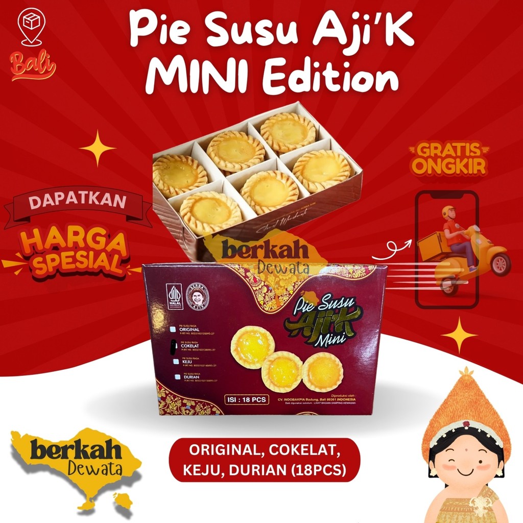 Pie Susu Ajik Krisna Mini Edition Oleh Oleh Khas Bali Asli