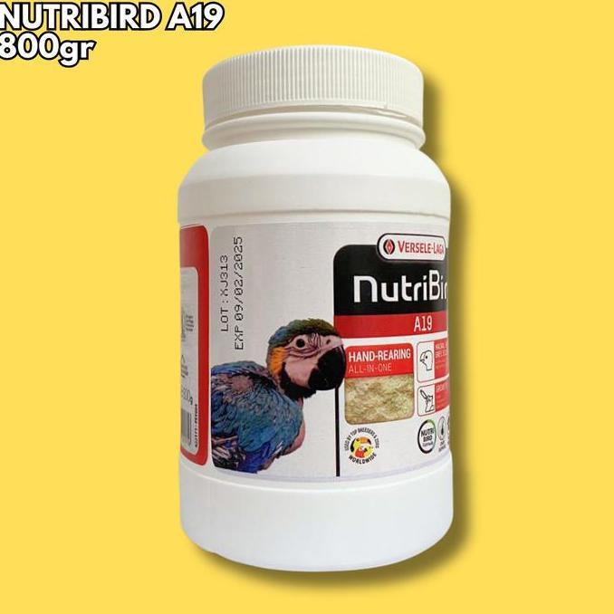 JEVAN_CELLY - NUTRIBIRD A19 PAKAN LOLOHAN VERSELE LAGA NUTRI BIRD KEMASAN 800GR