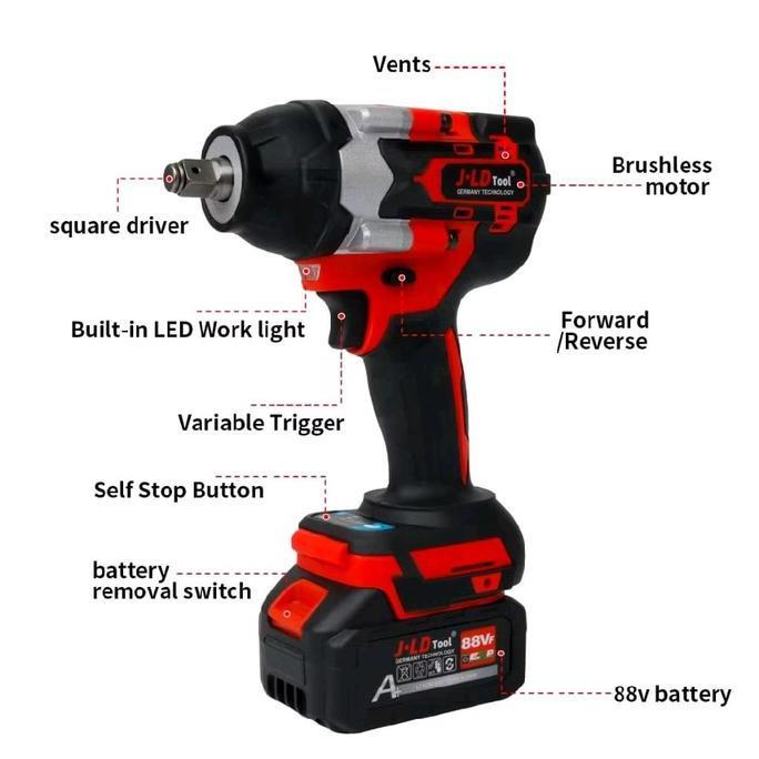 Sale Jld Impact Wrench Super Jumbo 1/2 Inch 700 Nm Brushless Impact Pembuka Baut Jld Impact Jumbo