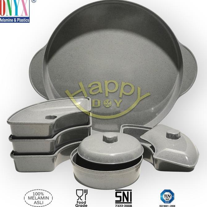 PARTY SET | SERVING SET | WADAH SAJI PRASMANAN BULAT SET MELAMIN 14IN